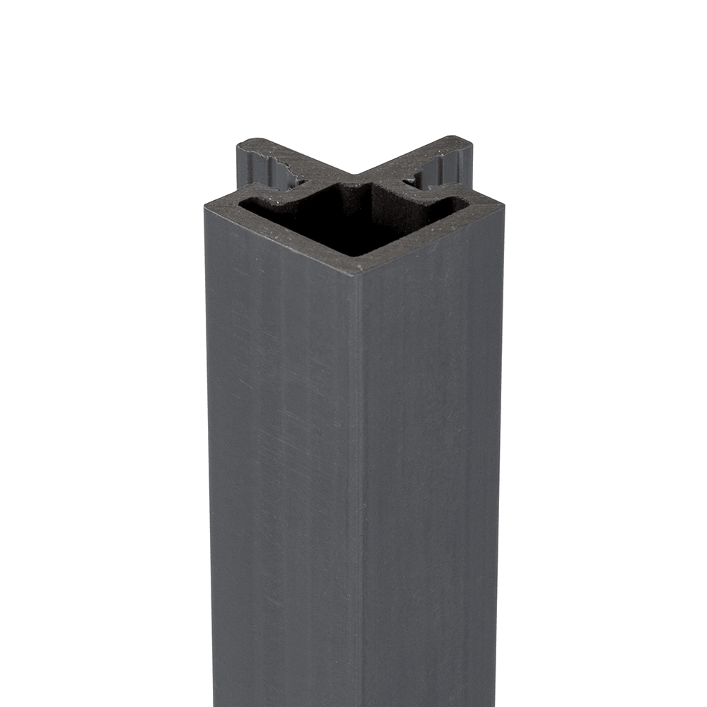 Triton Grey Composite Slatted External Cladding Corner 3.6m image